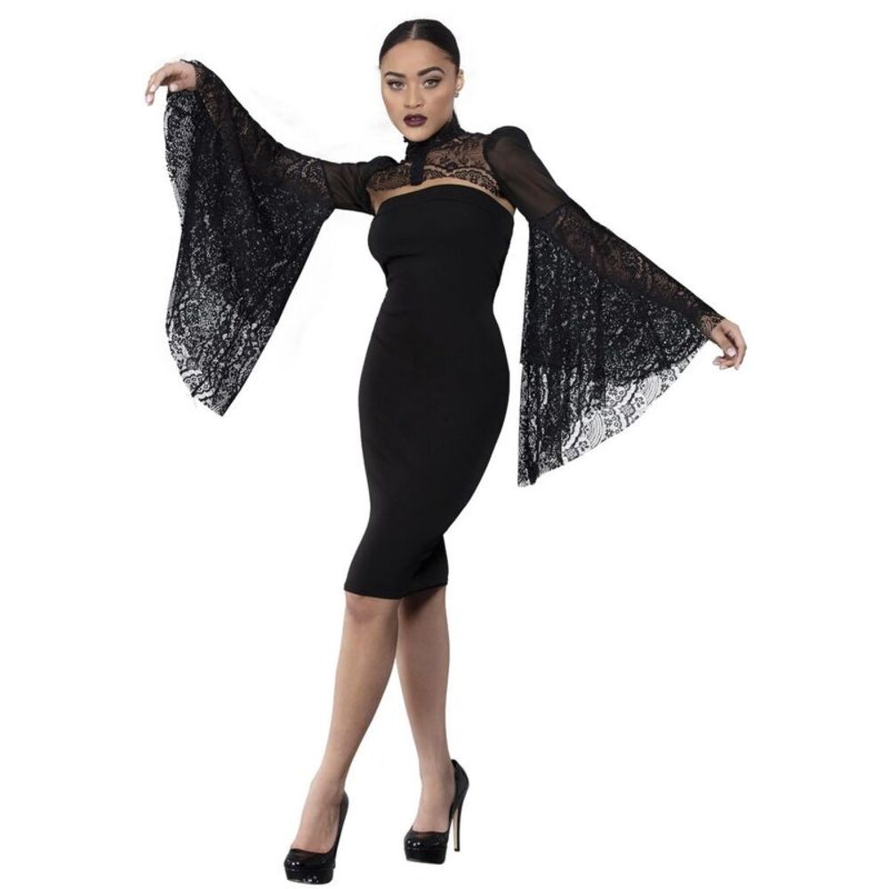 Fever Womens/Ladies Deluxe Gothic Shawl / Black